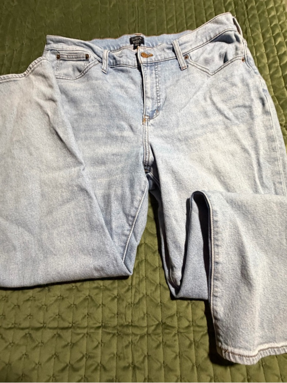 J. Crew Essential Straight Jean light wash size 34T women’s size 18